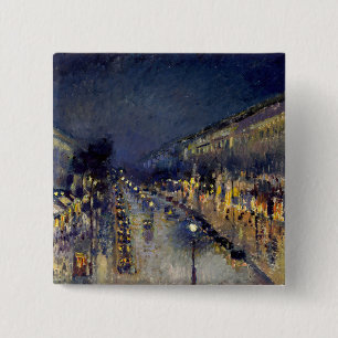 Camille Pissarro - Boulevard Montmartre i natt Knapp