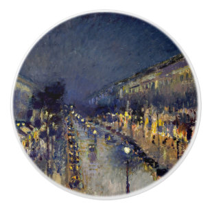 Camille Pissarro - Boulevard Montmartre i natt Knopp
