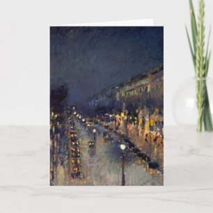 Camille Pissarro Boulevard Montmartre i natt Kort