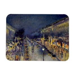 Camille Pissarro - Boulevard Montmartre i natt Magnet