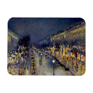 Camille Pissarro - Boulevard Montmartre i natt Magnet