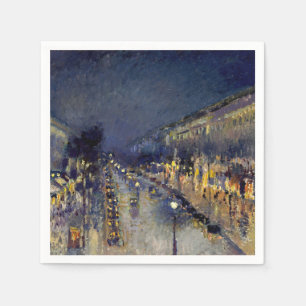 Camille Pissarro - Boulevard Montmartre i natt Pappersservett