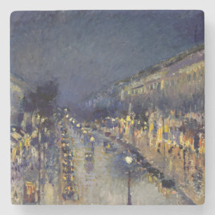 Camille Pissarro - Boulevard Montmartre i natt Stenunderlägg