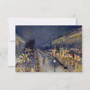 Camille Pissarro - Boulevard Montmartre i natt Tack Kort