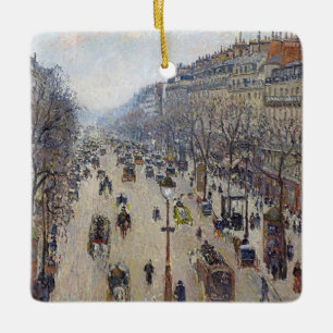 Camille Pissarro - Boulevard Montmartre, morgon Julgransprydnad Keramik