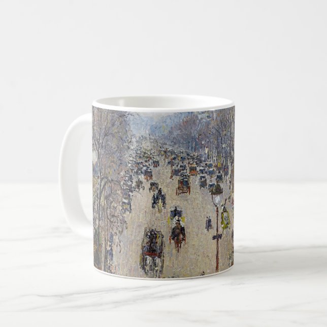Camille Pissarro - Boulevard Montmartre, morgon Kaffemugg (Framsida vänster)