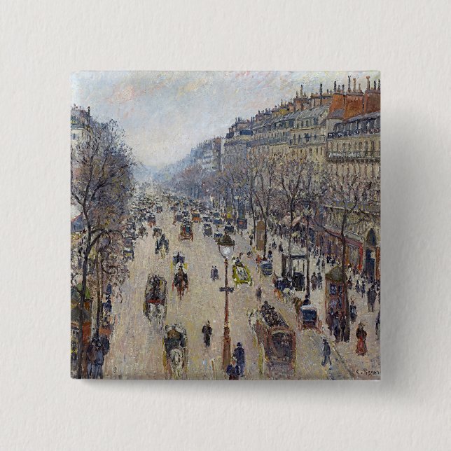 Camille Pissarro - Boulevard Montmartre, morgon Knapp (Framsida)