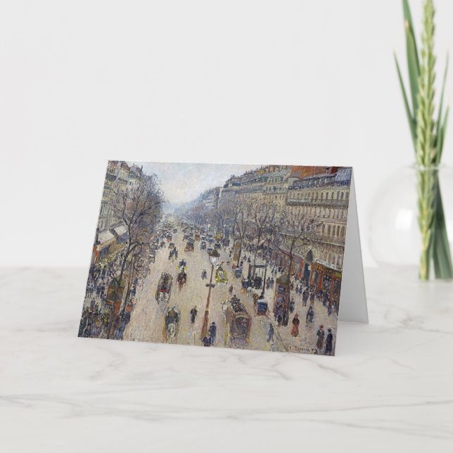 Camille Pissarro - Boulevard Montmartre, morgon Kort (Framsida)