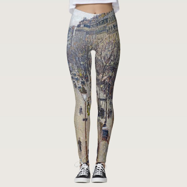 Camille Pissarro - Boulevard Montmartre, morgon Leggings (Framsida)
