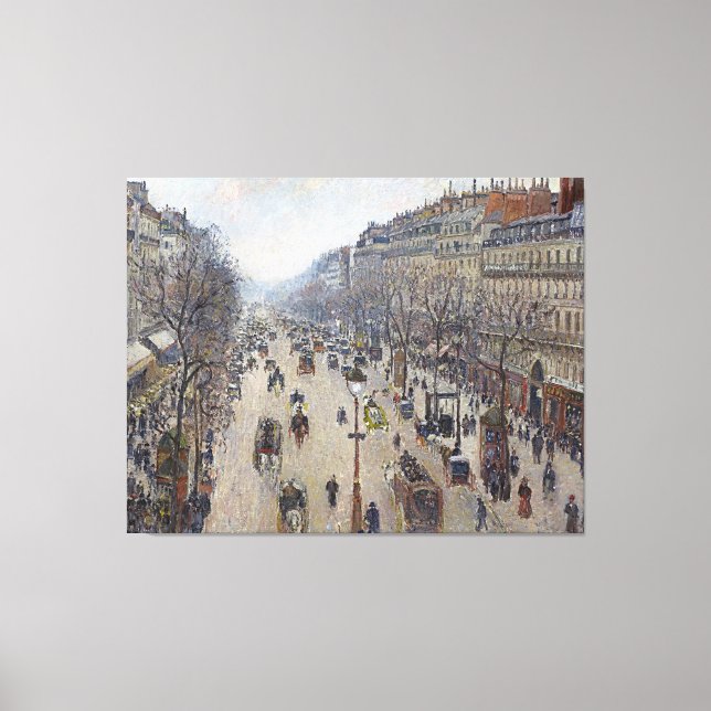 Camille Pissarro Boulevard Montmartre morse clou Canvastryck (Framsida)