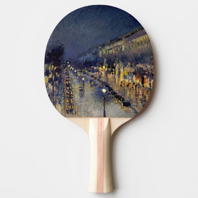 Camille Pissarro - Boulevard Montmartre nattetid Pingisracket (Framsidan)