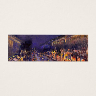 Camille Pissarro Boulevard Montmartre på natten Litet Visitkort
