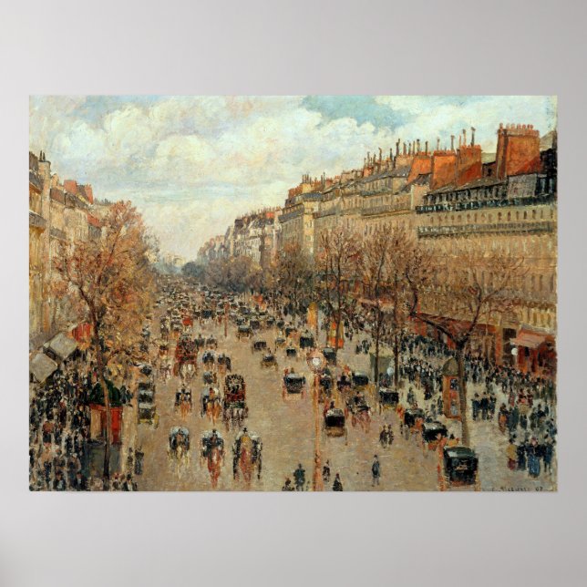 Camille Pissarro Boulevard Montmartre Painting Poster (Framsidan)