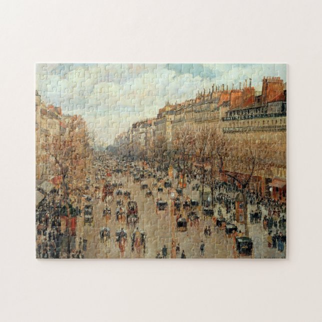 Camille Pissarro Boulevard Montmartre Painting Pussel (Horisontell)