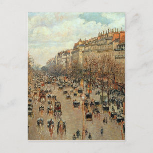 Camille Pissarro Boulevard Montmartre Painting Vykort