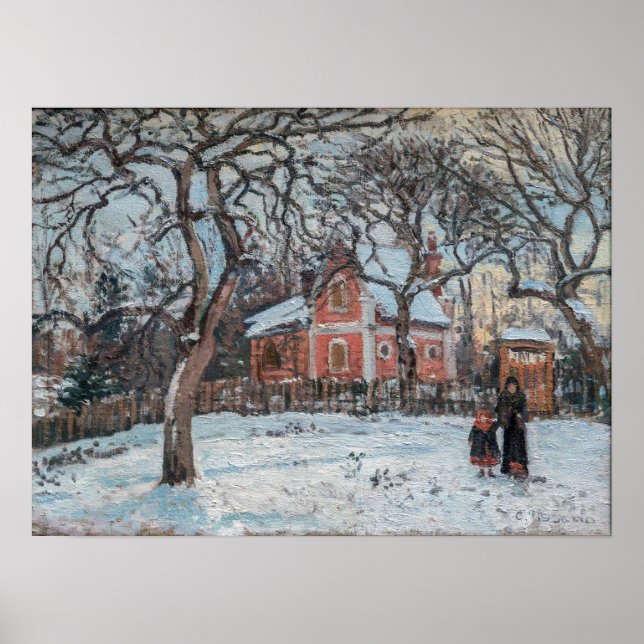 Camille Pissarro - Chataigniers a Louvecienne Poster (Framsidan)