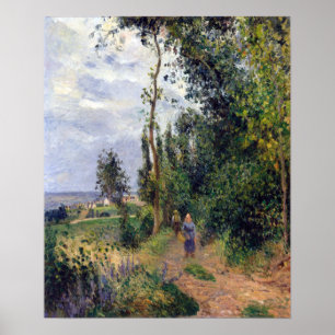 Camille Pissarro Côte des Grouettes, nära Pontoise Poster