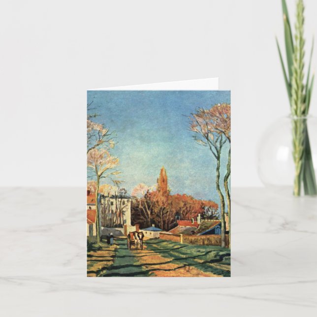 Camille Pissarro Entrance Village of Voisins Kort (Framsida)