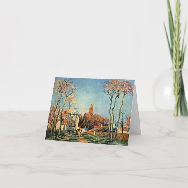 Camille Pissarro Entrance Village of Voisins Kort (Framsida)