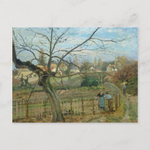 Camille Pissarro Fence, 1872 (olja på arbetsyta) Vykort