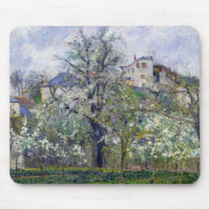 Camille Pissarro grönsakträdgården med träd Musmatta