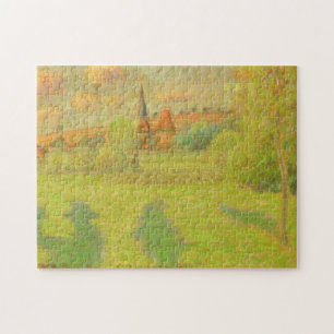 Camille Pissarro herden och kyrkan av Pussel