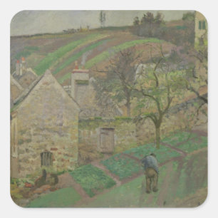 Camille Pissarro   Hermitage Hillside, Pont Fyrkantigt Klistermärke