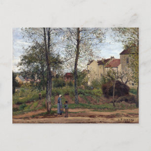 Camille Pissarro Houses på Bougival (hösten) Vykort