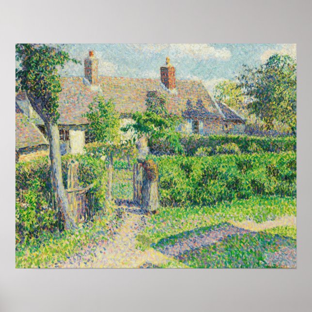 Camille Pissarro - Husen för bönder, Eragny Poster (Framsidan)
