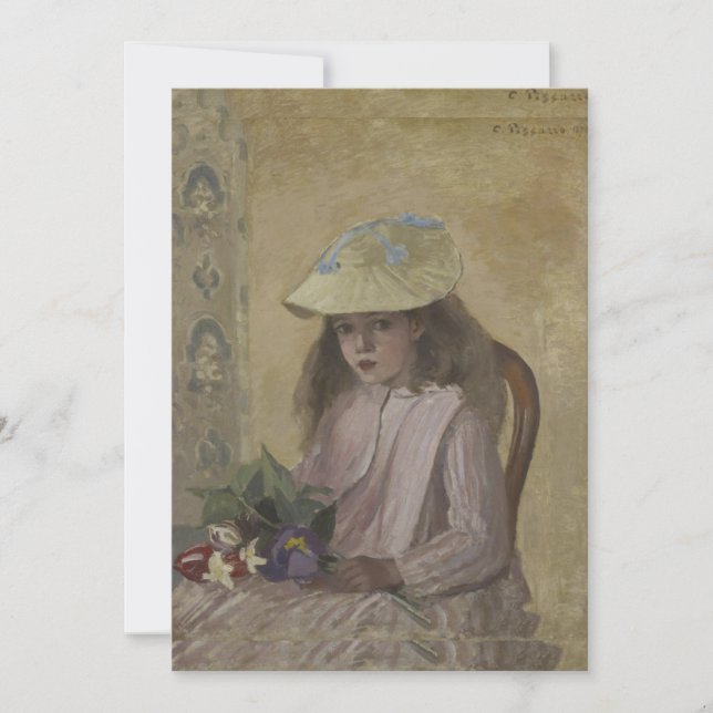 Camille Pissarro - Jeanne Pissarro, kallad Minette Inbjudningar (Framsida)