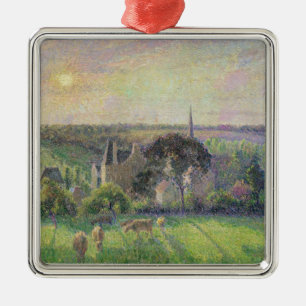 Camille Pissarro kyrkan och lantgården av Julgransprydnad Metall