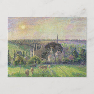Camille Pissarro   kyrkan och lantgården av Vykort