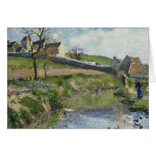 Camille Pissarro lantgården på Osny, 1883 Hälsningskort