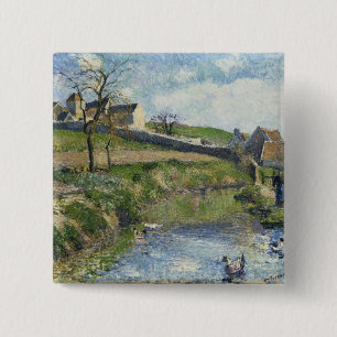 Camille Pissarro lantgården på Osny, 1883 Knapp