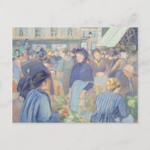 Camille Pissarro Le Marche de Gisors Vykort
