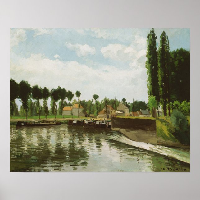Camille Pissarro | Lock at Pontoise Poster (Framsidan)