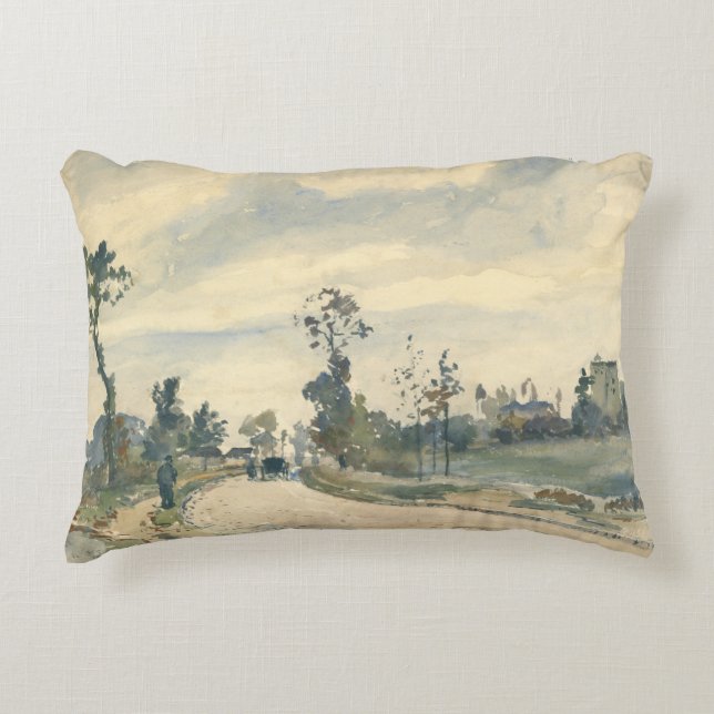 Camille Pissarro - Louveciennes Prydnadskudde (Framsidan)