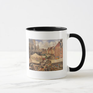 Camille Pissarro mässan i Dieppe, soliga Morni Mugg