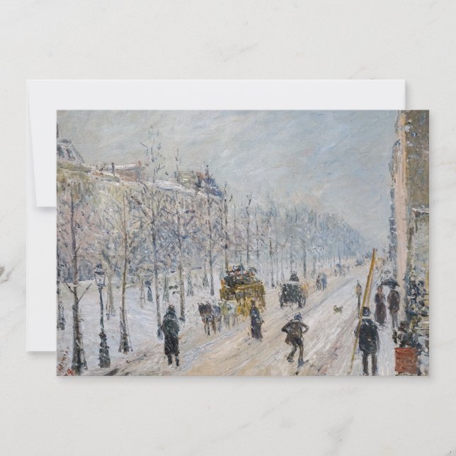 Camille Pissarro - Outer Boulevards, Snö Effect Inbjudningar (Framsida)