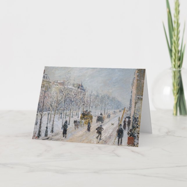 Camille Pissarro - Outer Boulevards, Snö Effect Kort (Framsida)