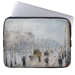 Camille Pissarro - Outer Boulevards, Snö Effect Laptop Fodral