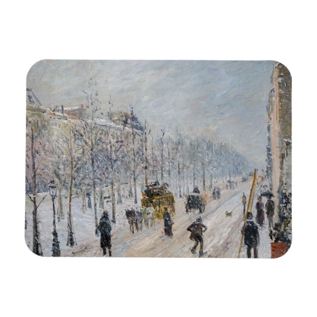 Camille Pissarro - Outer Boulevards, Snö Effect Magnet (Horisontell)