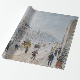 Camille Pissarro - Outer Boulevards, Snö Effect Presentpapper