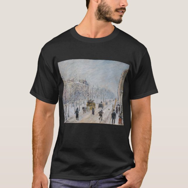 Camille Pissarro - Outer Boulevards, Snö Effect T Shirt (Framsida)