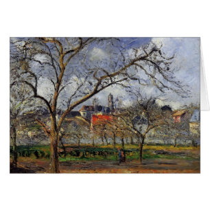Camille Pissarro- på fruktträdgård i Pontoise i Hälsningskort