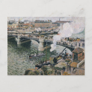 Camille Pissarro Pont Boieldieu in Rouen Painting Vykort