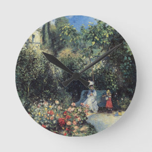 Camille Pissarro Pontoise Garden Rund Klocka