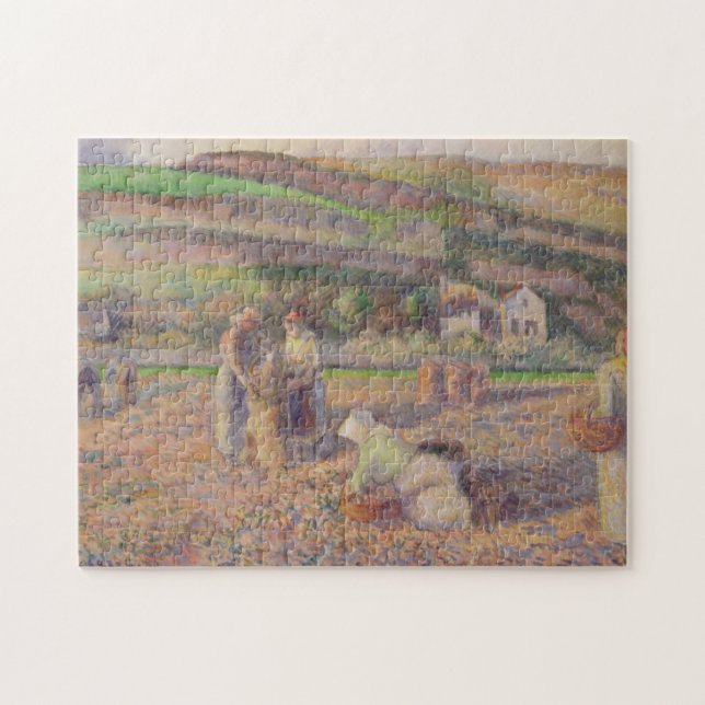 Camille Pissarro | potatisskörden Pussel (Horisontell)