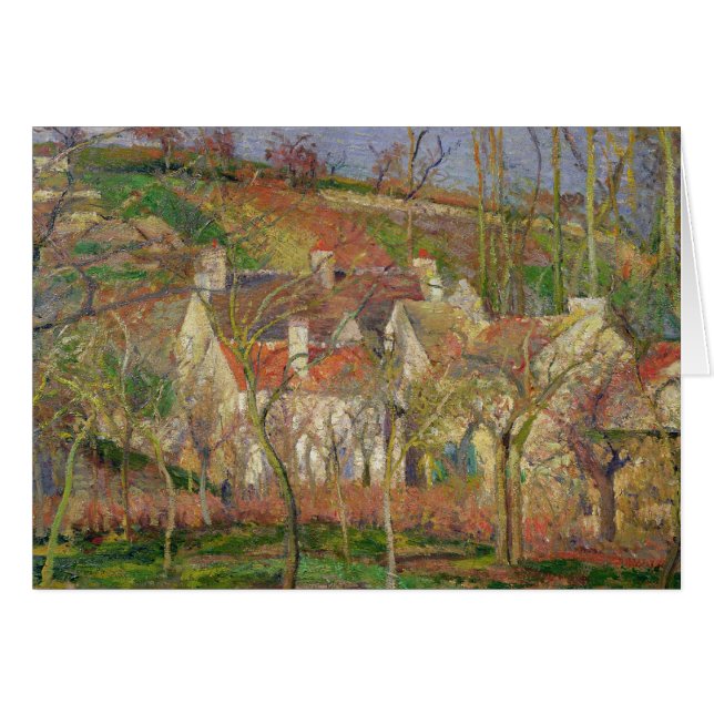 Camille Pissarro | Röda Tak eller hörnet av V Hälsningskort (Framsidan Horizontal)