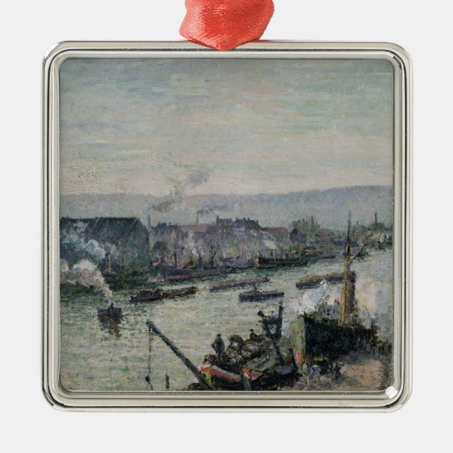 Camille Pissarro | Sanktt-Avskiljer port, Rouen, Julgransprydnad Metall (Framsidan)